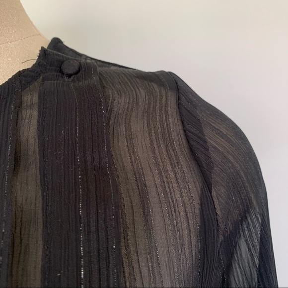 Black Sheer Blouse - Picture 2 of 7
